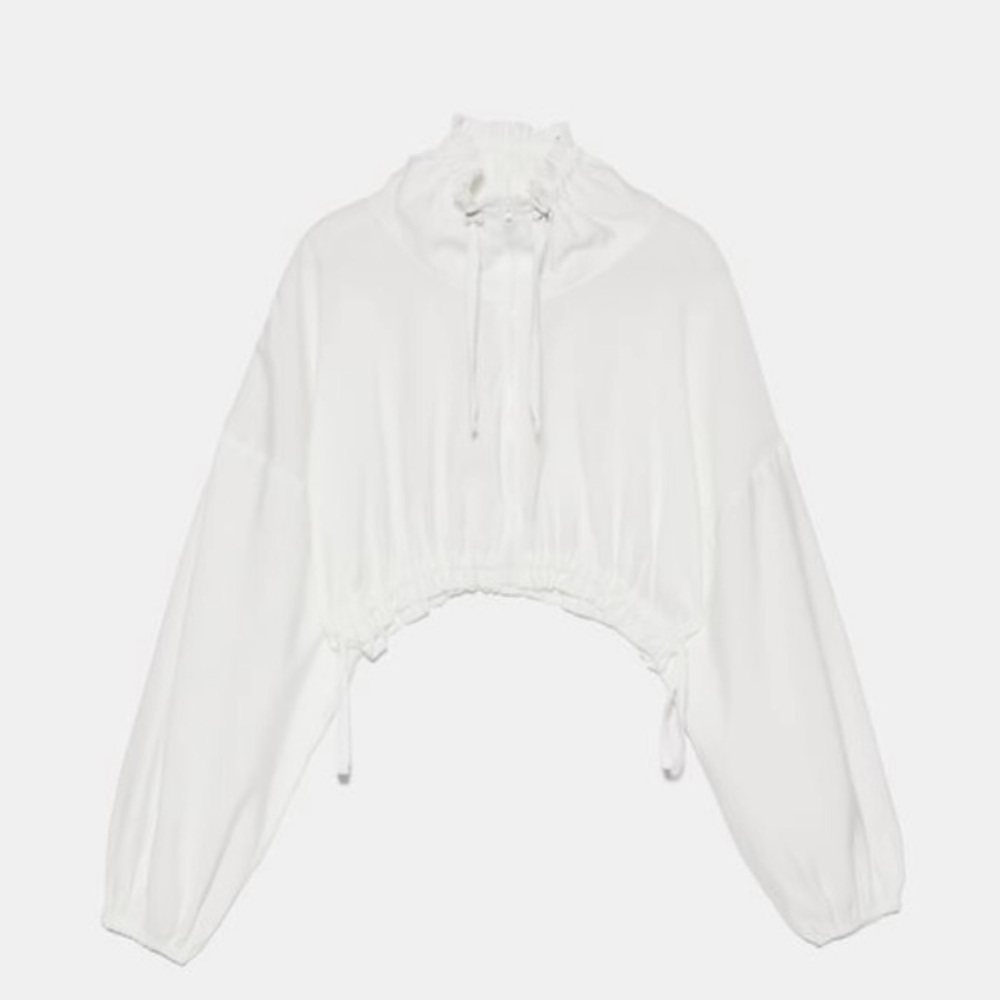 ZARA FLOWY CROPPED JACKET TRF
